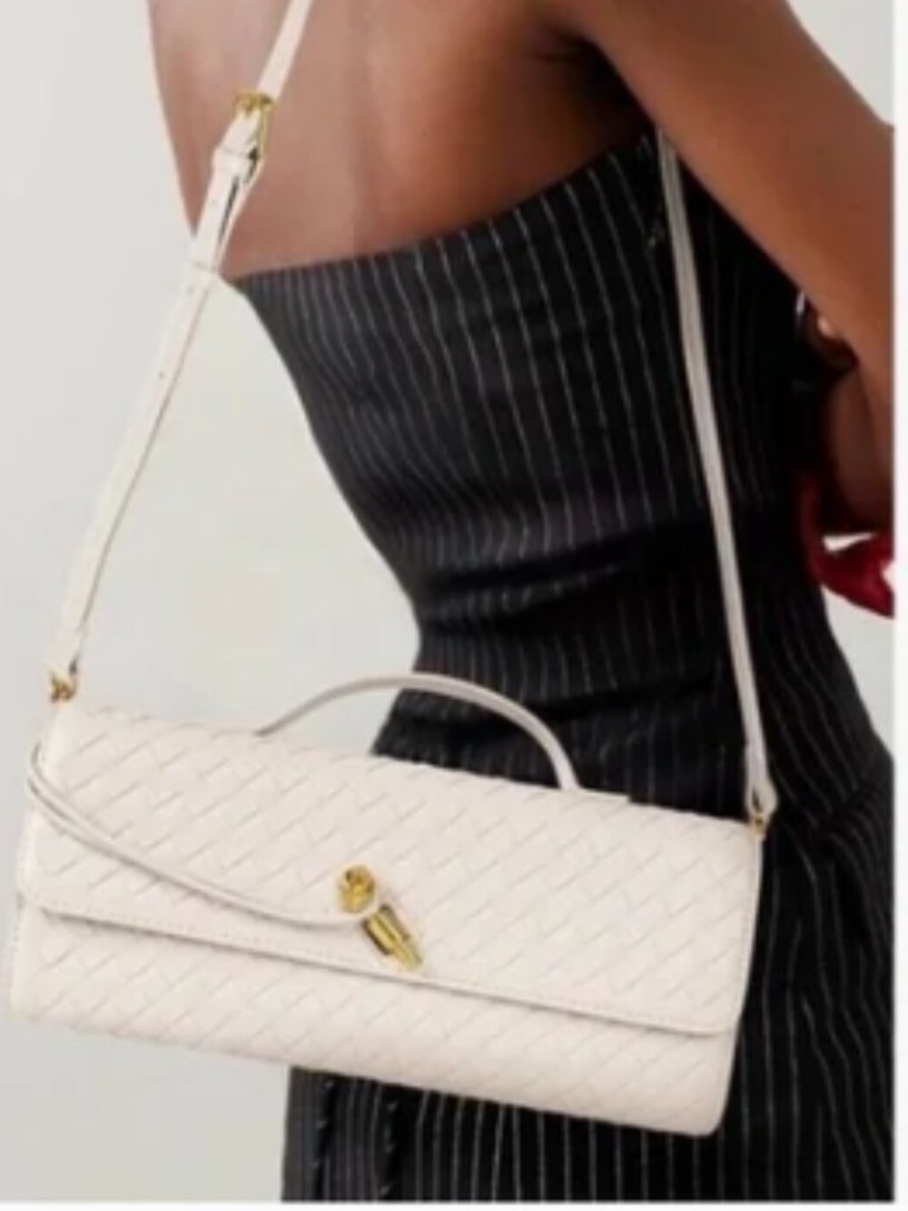 Few Moda East West Clutch with Crossbody Strap (Cream)